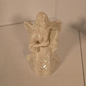 Lenox Fine Porcelain China Angel Playing Lyre (Harp) w/Gold Belt‎ - Excellent